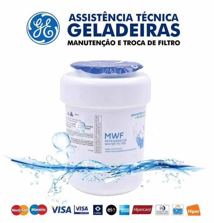 Troca de filtro para refrigeradores side by side GE